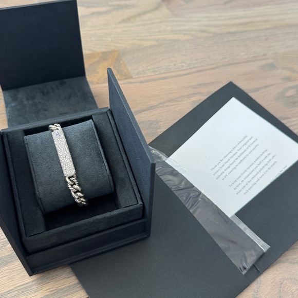 David Yurman Jewelry - AUTHENTIC David Yurman Belmont Curb Link ID Bracelet w/Diamonds